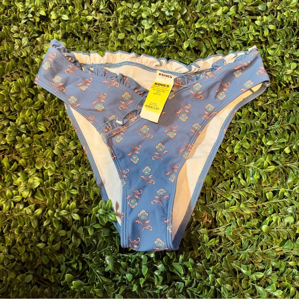 Blue Paisley Bikini Bottom